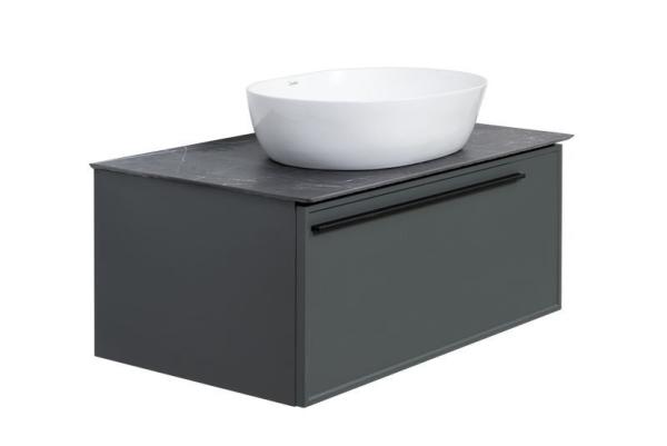 Тумба под раковину LA FENICE Elba Grigio серая 80 FNC-01-ELB-G-80 серый матовый зелёный матовый