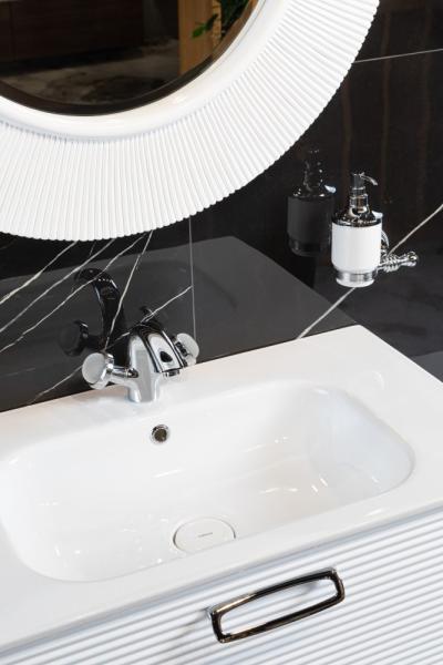 Зеркало Boheme SHINE Белое d82 light 528-W light
