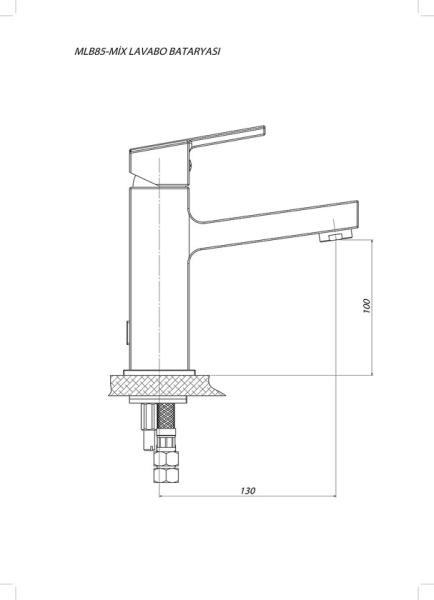 Смеситель для раковины GPD RITMO MLB85 хром