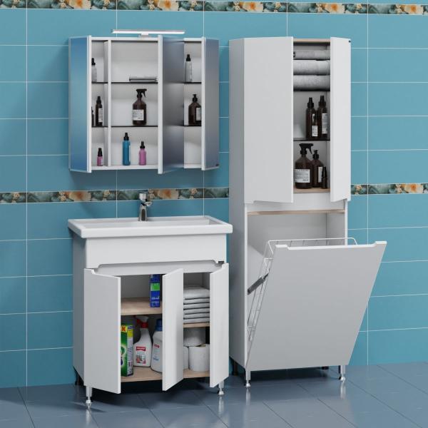 Тумба под раковину СаНта напольная  Лондон 80  3 дв. (ум.Фостер 80)