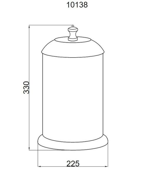 Ведро мусорное Boheme Vogue 10138 хром