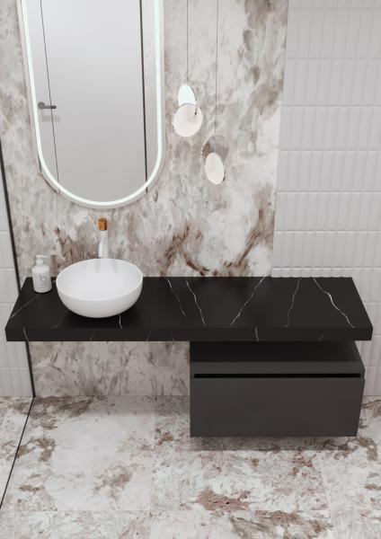 Ящик под столешницу Boheme 80см АНТРАЦИТ мат. VALLESSI UNO-S 897-080-A mat