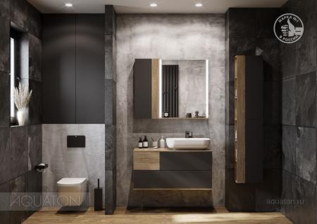 Тумба под раковину AQUATON Терра 105 дуб кантри, антрацит 1A246901TEKA0