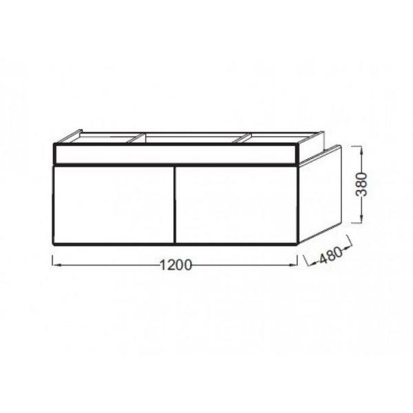 Тумба под раковину Jacob Delafon TERRACE EB1188-274 120 см цвет черный