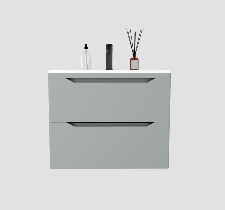 Тумба подвесная Style Line Марелла 70 (2 ящ.) Люкс антискрейтч серый, PLUS