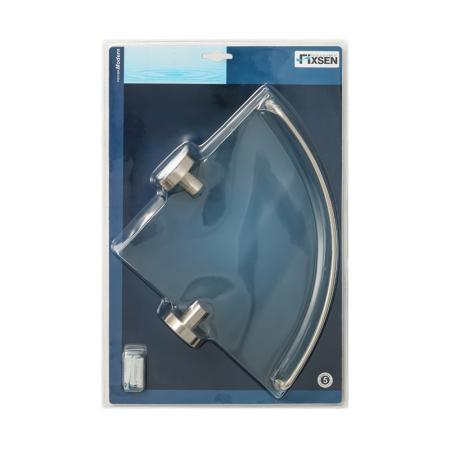 Полка FIXSEN MODERN FX-51503A, стеклянная угловая сатин