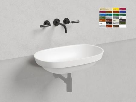Раковина Salini MAREA 01 S-Sense покраска RAL глянцевая 65x39 1802101GF полувстраиваемая