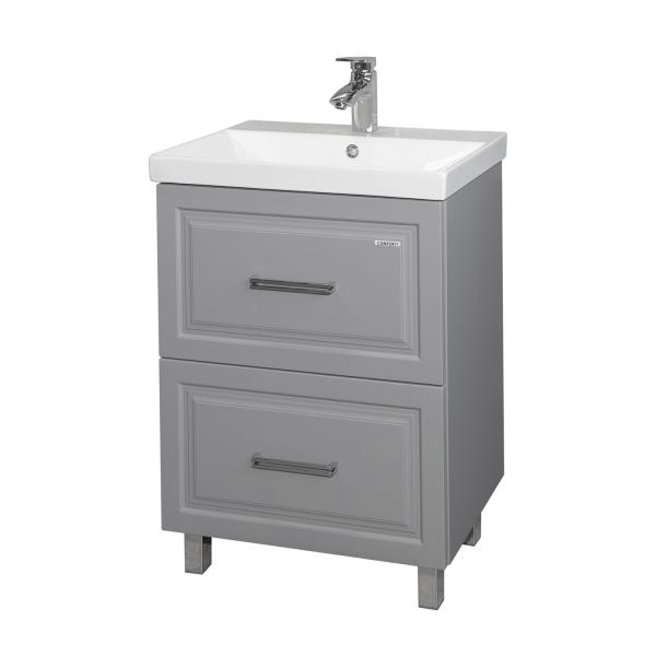 Тумба с раковиной Comforty Бросно-60Н2 00-00021588CFнапольная альпийский иней с раковиной CF19696BX-60