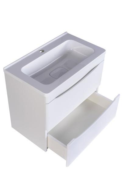 Тумба под раковину Style line El Fante подвесная Бергамо мини 60 (2 ящ.) Люкс антискрейтч белый, PLUS