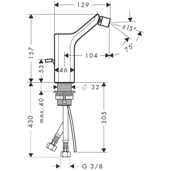 Axor Urquiola 11220000 Смеситель для биде