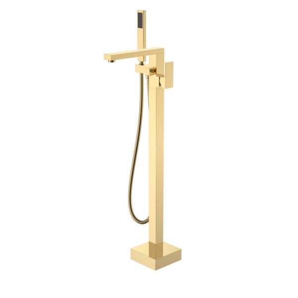 Смеситель напольный Boheme QUBIC Gold 479-G