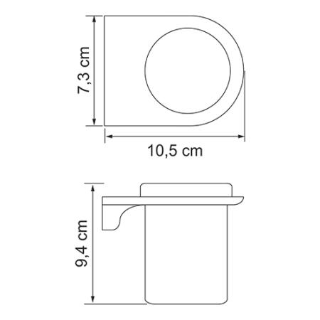Стакан для зубных щеток Wasserkraft Kammel 8328 стеклянный