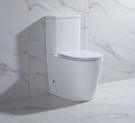Унитаз Ceramalux 2179-1 напольный безбодковый с бачком сиденье микролифт, белый