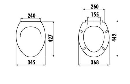 CREAVIT Крышка дуропласт с микролифтом CINAR KC0703.01.0000E