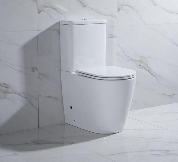 Унитаз Ceramalux 2179-1 напольный безбодковый с бачком сиденье микролифт, белый