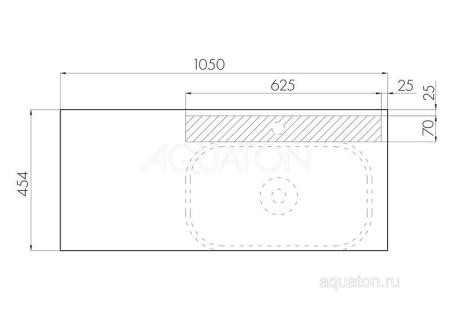 Тумба под раковину AQUATON Терра 105 дуб кантри, антрацит 1A246901TEKA0