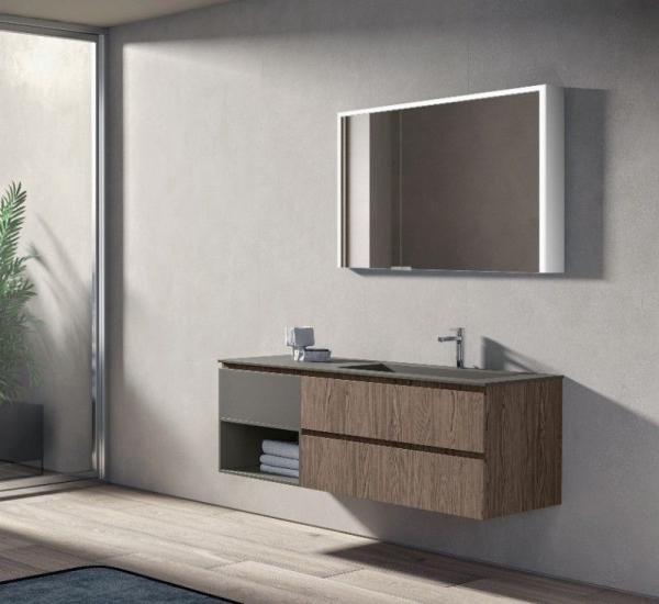 Зеркальный шкаф ESBANO ES-5010NS LED подсветка с розеткой 1000x700X140