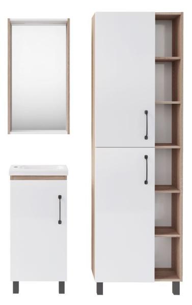 Тумба ASB-Mebel Адель 40 напольная Белый/Дуб Сонома