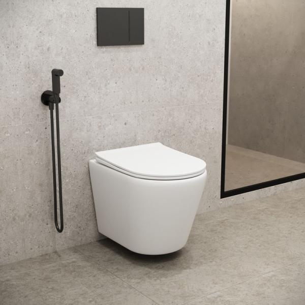 Унитаз Grossman GR-4478MS Fly (520*360*350) БЕЛЫЙ МАТОВЫЙ подвесной Безободковый с тонкой крышкой