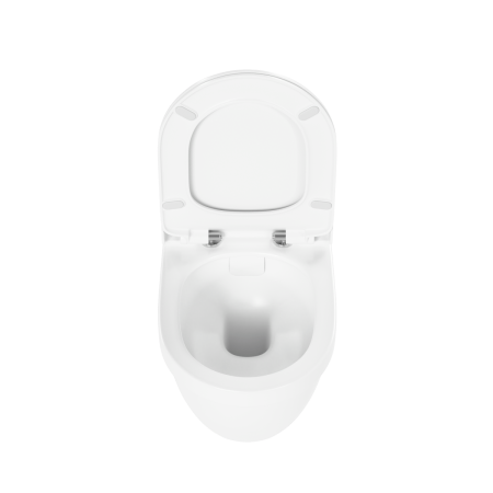 Инсталляция с унитазом VitrA S50 9003B003-7203 комплект 4 в 1 с сиденьем микролифт безободковый цвет клавиши глянцевый белый