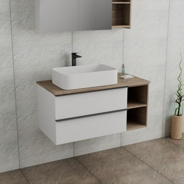 Тумба под раковину VENECIANA SANGRO 100 под наклад.умыв., с 2-мя ящ+ниши, белый