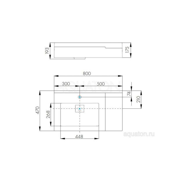 Раковина Aquaton Сакура 80 1A71993KSK010