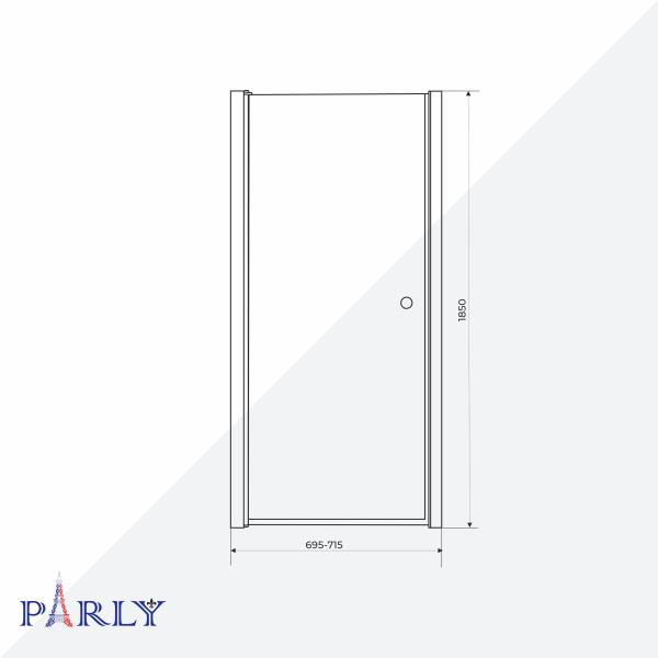 Душевая дверь в нишу PARLY DE70F (70x185)