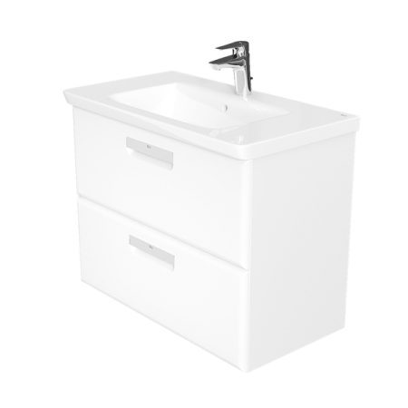 Roca The Gap Original Тумба подвесная 80x41x60см. с 2 ящиками, цвет: белый матовый