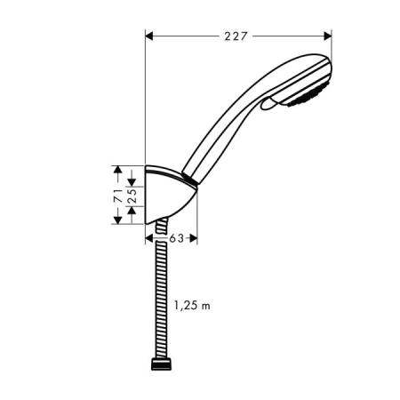 Hansgrohe Crometta 27558000 душевой набор Vario/Porter’C 1,25 м