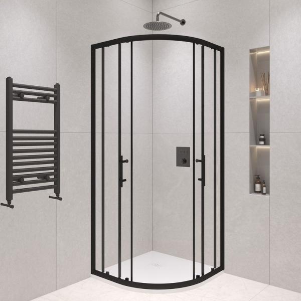 Душевой уголок RGW PA-51B Passage 90x90 Черный матовый прозрачное