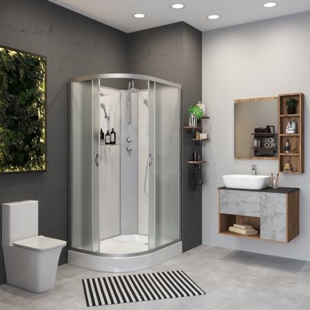 Душевая кабина Niagara NG-3312-14RBKT 1200х800х2100-2400 низкий поддон 13см стекло матовое