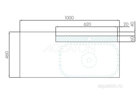 Тумба под раковину AQUATON Мишель 100 без столешницы, дуб рустикальный, фьорд 1A256901MIX30