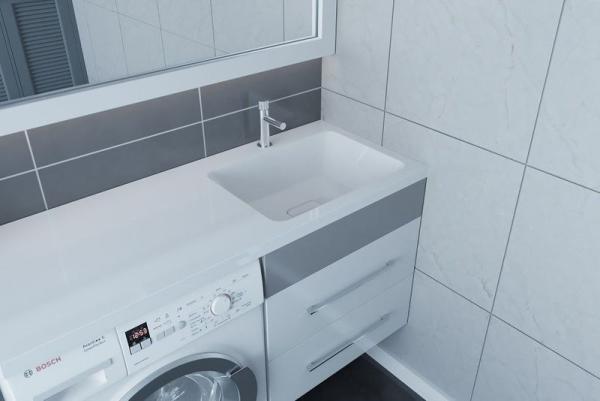 Раковина над стиральной машиной Madera Kamilla 110, правая