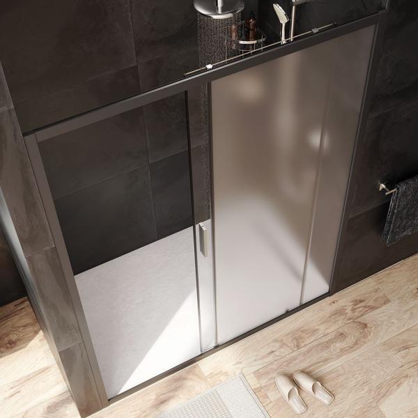 Дверь душевая в нишу AM.PM Gem W90G-150-1-195BM прозрачное, матовое; профиль черный