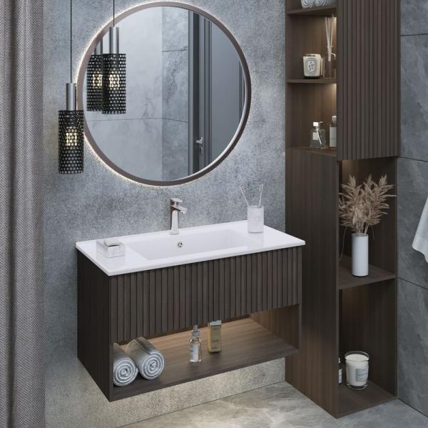 Раковина для ванной Uperwood Parma Premium 85 см, белая глянцевая