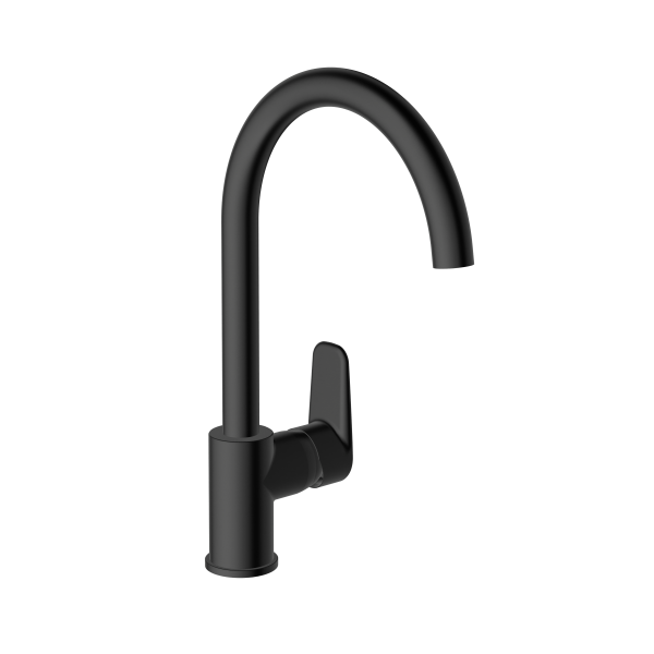Смеситель VitrA Flow Soft  A4341936EXP с поворотным изливом однорычажный матовый черный латунь