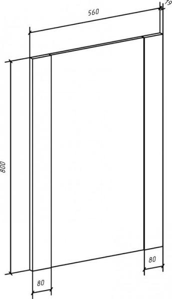 Зеркало Bellezza Лоренцо 60 серебро