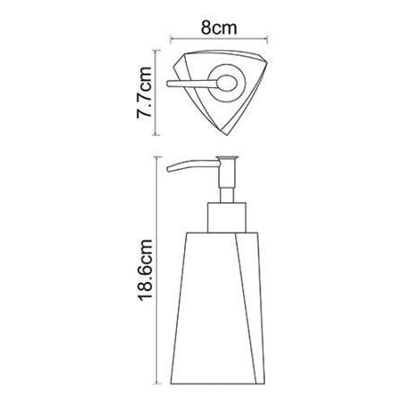 Дозатор Wasserkraft Ohre K-37799 для жидкого мыла, 200 ml