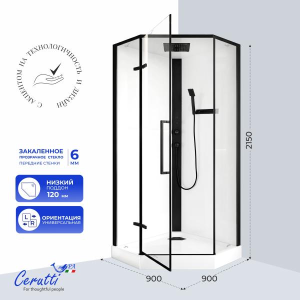 Душевая кабина СeruttiSPA АМИ (AMI) P (90х90х215)