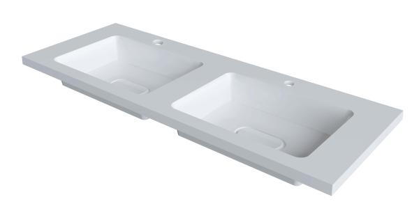 Раковина двойная Uperwood Modul 120 см, прямоугольная