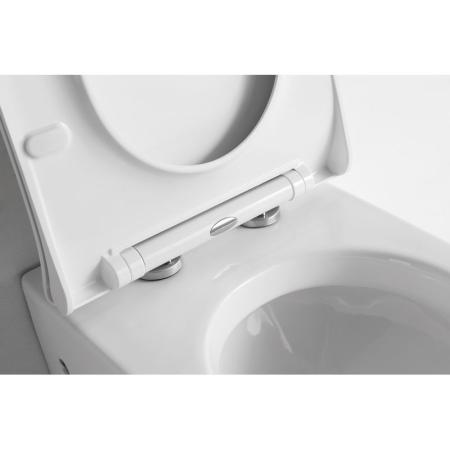 Унитаз CeramaLux NS-3176 56 см приставной безободковый микролифт