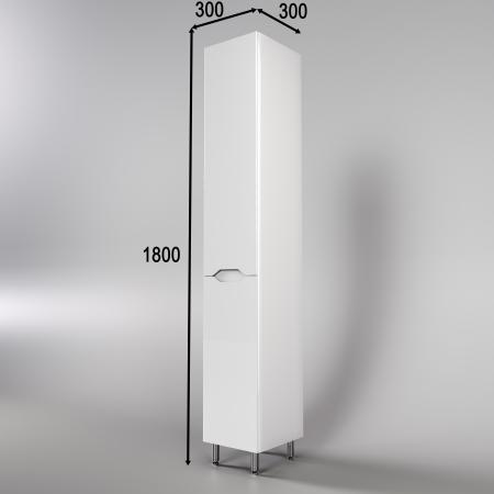 Колонна универсальная Style Line Марелла с корзиной, Люкс антискрейтч белый глянец, PLUS