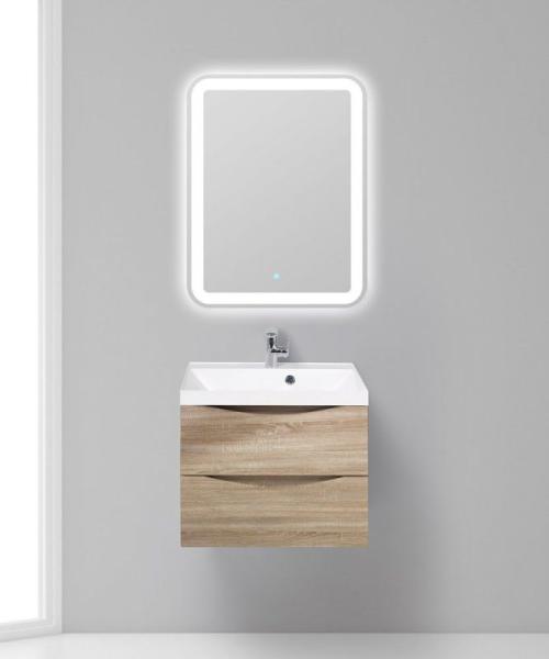 Тумба под раковину Belbagno MARINO Rovere Grigio подвесная 600x450x500 MARINO-600-2C-SO-RG-P