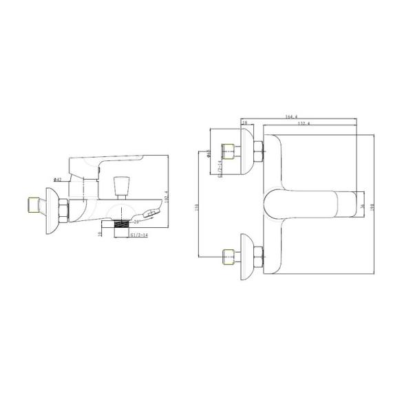 Смеситель Bien Torres BB01017102 для ванн хром