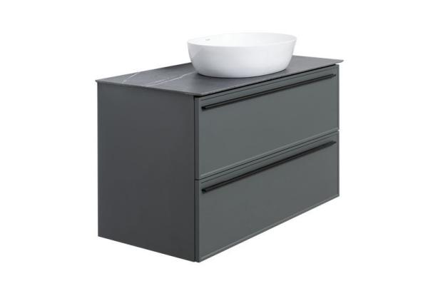 Тумба под раковину LA FENICE Elba Grigio TWIN серый 100 FNC-01-ELB-G-100-2 серый матовый зелёный матовый