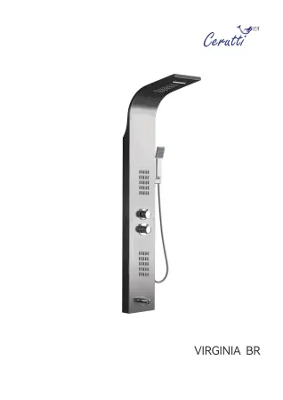 Душевая панель Ceruttispa VIRGINIA BR CT9983 из нержавеющей стали, цвет матовая нержавеющая сталь