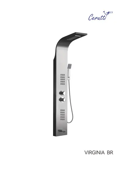 Душевая панель Ceruttispa VIRGINIA BR CT9983 из нержавеющей стали, цвет матовая нержавеющая сталь
