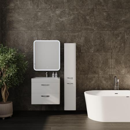 Зеркало Style Line-шкаф Каре 70*80 левое с подсветкой, сенсор на зеркале