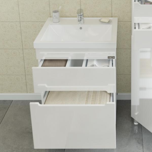 Тумба под раковину СаНта Лондон 60 224005л, напольная (2 ящ.)