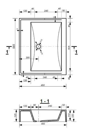 Раковина Эстет Комфорт 59х49